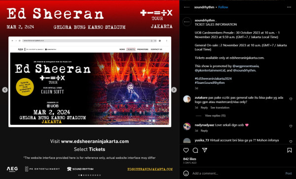 Ini Link Pembelian Tiket Konser Ed Sheeran di Jakarta