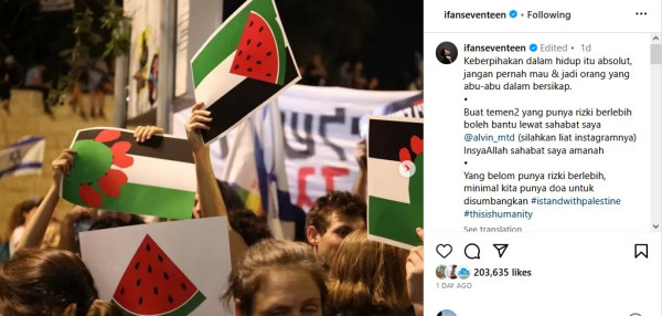 7 Reaksi Artis Indonesia lewat Unggahan Foto Semangka, Beri Dukungan untuk Palestina