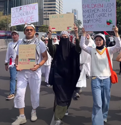 15 Artis Indonesia yang Ikut Aksi Akbar Bela Palestina di Monas, Aaaliyah Massaid hingga Rachel Vennya