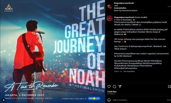 NOAH Akan Gelar Konser Penutup sebelum Hiatus, Catat Tanggalnya!