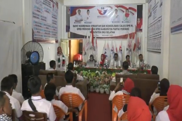 Rapat Konsolidasi Dihadiri 2 Caleg DPR, Perindo OKU Selatan Bertekad Menangkan Pemilu 2024