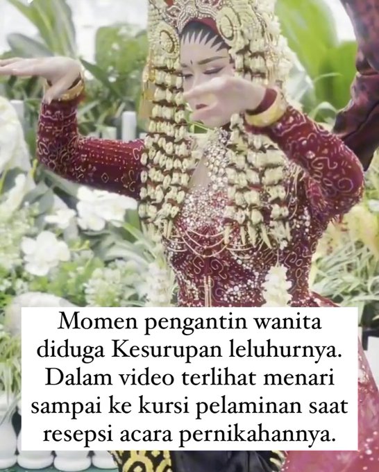 Viral! Pengantin Wanita Diduga Kerasukan Leluhur saat Resepsi Pernikahan