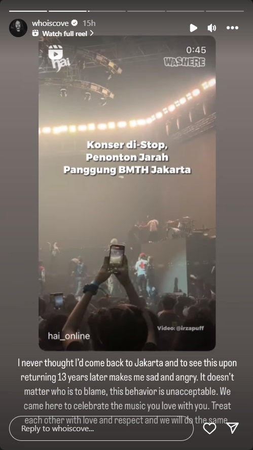 Vokalis Saosin Marah Konser BMTH di Jakarta Ricuh hingga Batal Tampil