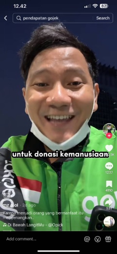 Viral Driver Ojol Donasikan Penghasilan untuk Palestina, Netizen: Luar biasa