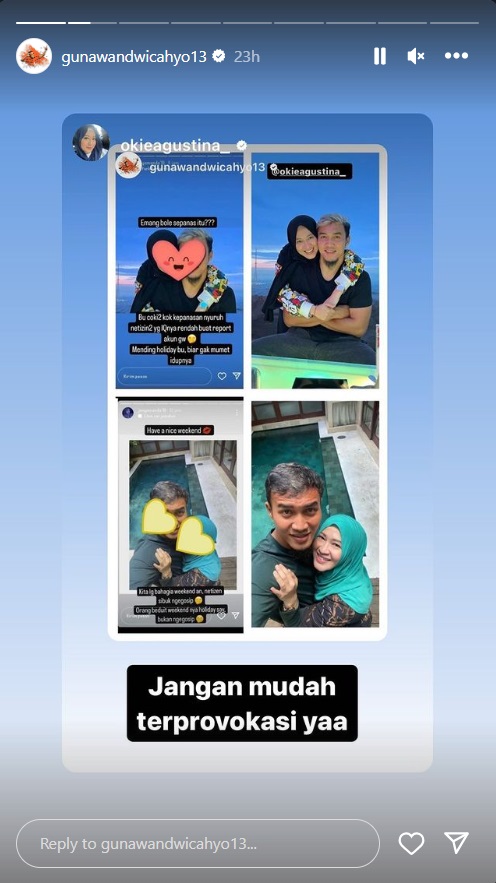 Digugat Cerai Okie Agustina, Gunawan Dwi Cahyo Unggah Foto Bareng Istri