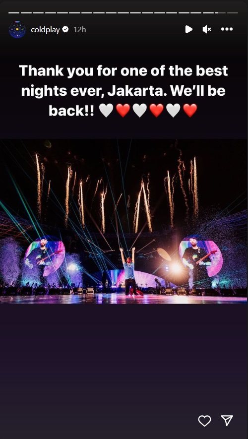 Will Champion Drummer Coldplay Pamer Gambar Monas dan Tanggal Konser Jakarta di Drum