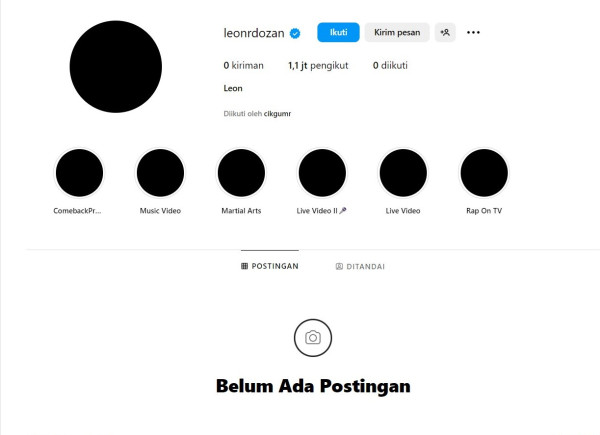 Akun Instagram Leon Dozan Lenyap usai Diduga Aniaya Pacar