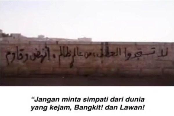 Tulisan di Tembok Gaza Palestina Sampaikan Pesan Menyentuh untuk Dunia