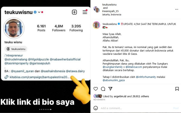 5 Artis Indonesia yang Berhasil Kumpulkan Dana untuk Palestina, Arie Untung Salurkan lewat Bang Onim