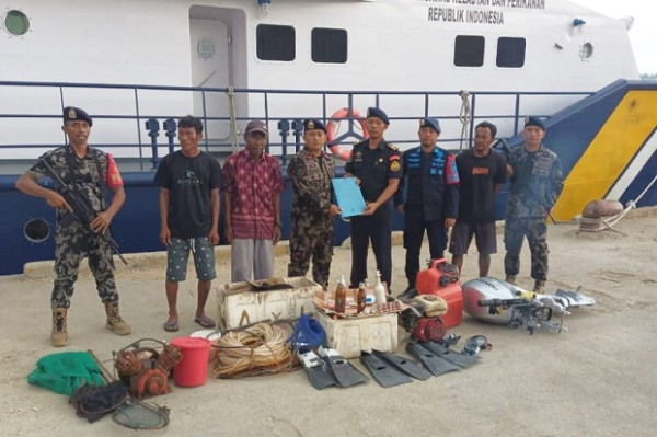 KKP Berhasil Amankan Tiga Pelaku Bom Ikan di Morowali