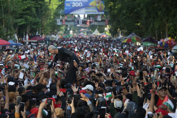 Gegap Gempitanya Masyarakat Pontianak Senam Bareng Ganjar-Mahfud