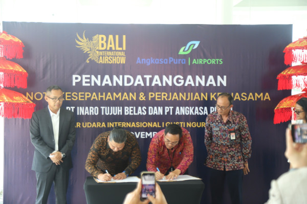 Penyelenggara Bali International Airshow dan Angkasa Pura I Menandatangani Perjanjian Kerja Sama