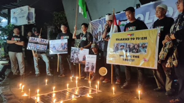 Kecam Serangan Brutal di Gaza, Jurnalis Makassar Gelar Aksi Solidaritas untuk Palestina