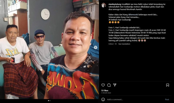 Musisi Legendaris Hari Soebardja Meninggal Dunia