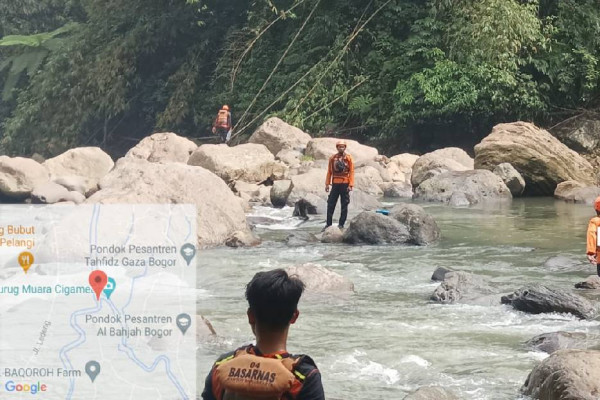 Pria Hanyut saat Bikin Konten di Sungai Cigamea Bogor Belum Ditemukan