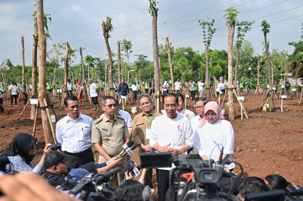 Presiden Jokowi Pimpin Penanaman Pohon Atasi Perubahan Iklim