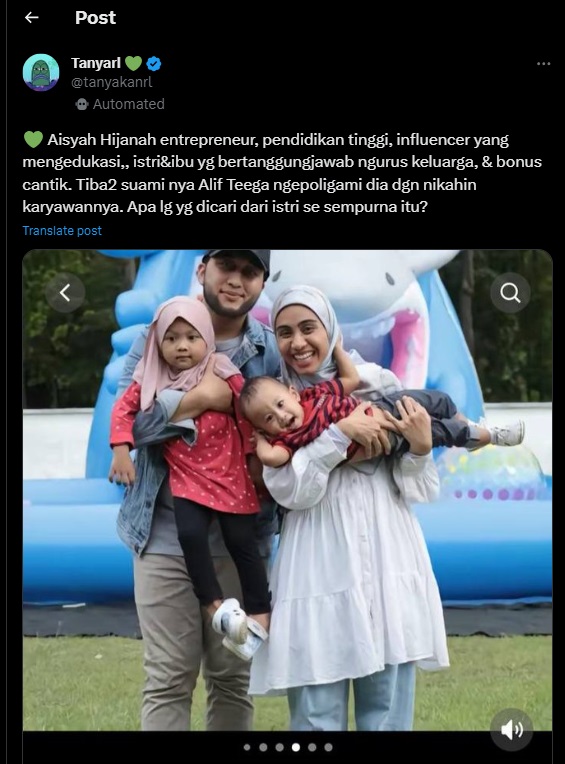 Viral! Kisah Selebgram Aisyah Hijanah yang Dipoligami Suami dengan Karyawan Sendiri saat Hamil Anak Ketiga