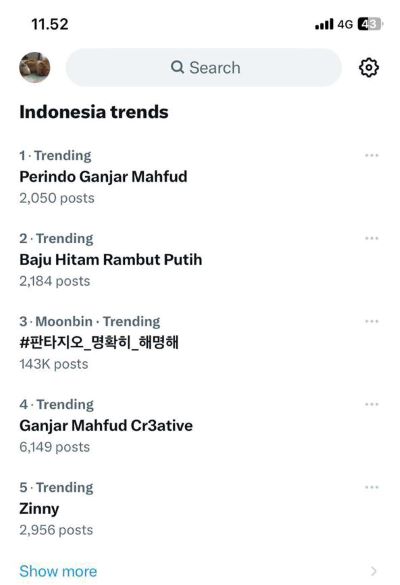 Perindo Ganjar Mahfud Trending di Media Sosial X