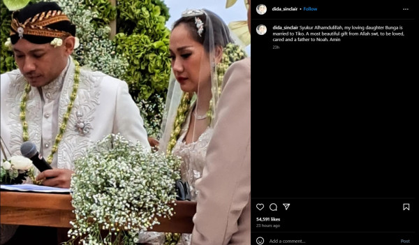 Ibunda Ashraf Sinclair Bagikan Foto Pernikahan BCL: Alhamdulillah Putri Tercinta Menikah dengan Tiko