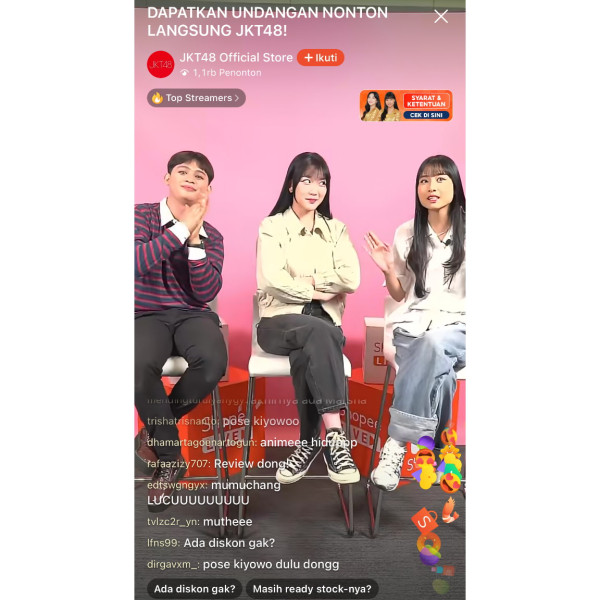 Sesi Shopee Live Streaming Marsha dan Muthe JKT48 Banjir Pujian Warganet, Begini Keseruannya!