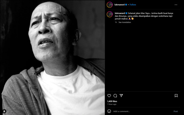 Yayu Unru Meninggal Dunia, Lukman Sardi Berduka: Terima Kasih Buat Ilmunya
