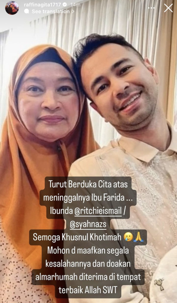 Duka Raffi Ahmad Iringi Kepergian Ibunda Jeje Govinda