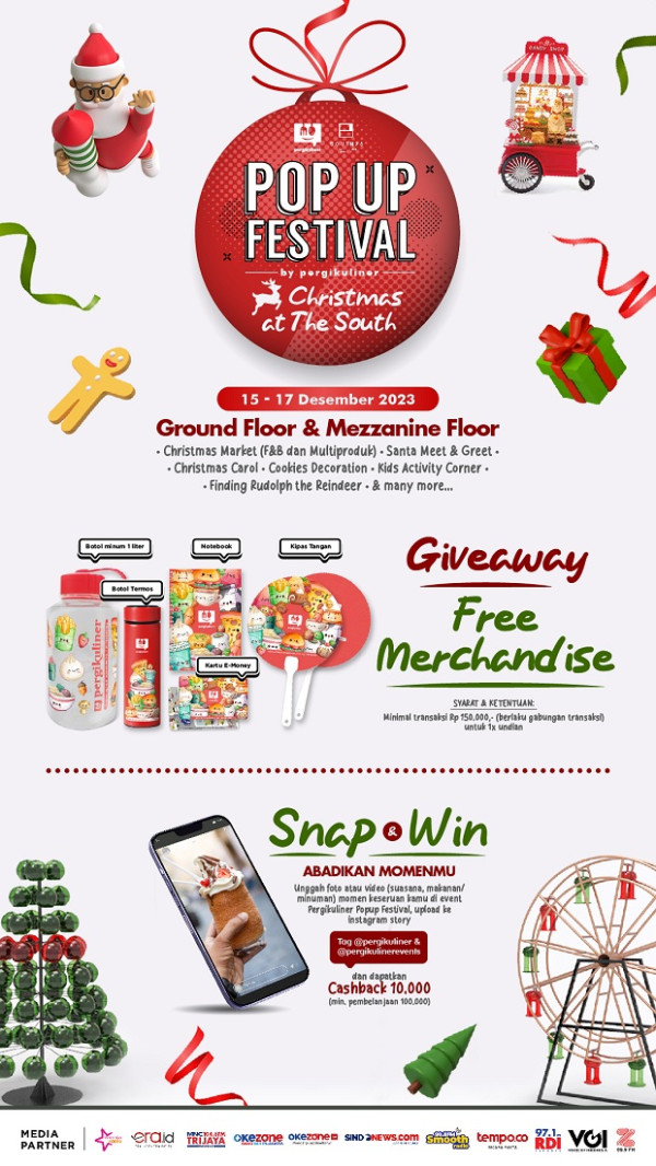 Rayakan Liburan Natal di Pop Up Festival: Christmas At The South Gading Serpong