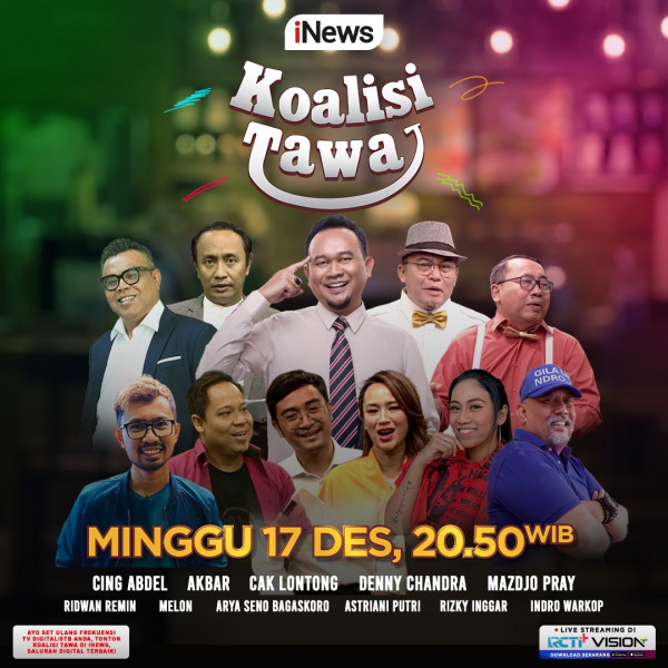 Para Pelawak di Koalisi Tawa Beraksi dalam Debat Bermartabak yang Bikin Ketawa Ngakak, Besok Malam, Eksklusif di iNews