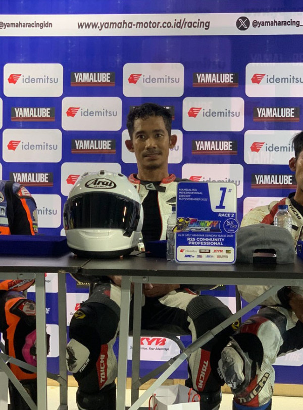 8 Tahun Absen Balapan, Muhammad Fadli Menangi Race 2 Yamaha Sunday Race 2023 Mandalika