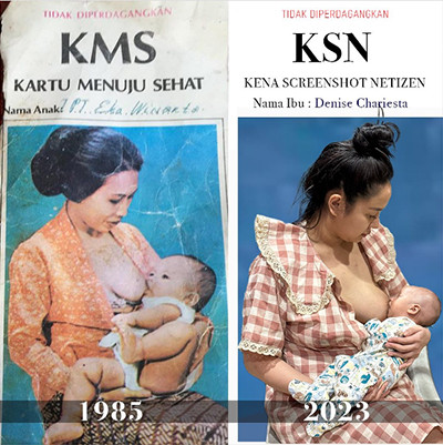 Denise Chariesta Bikin Poster Kampanye ASI Bernuansa Jadul usai Viral Gegara Konten Menyusuinya