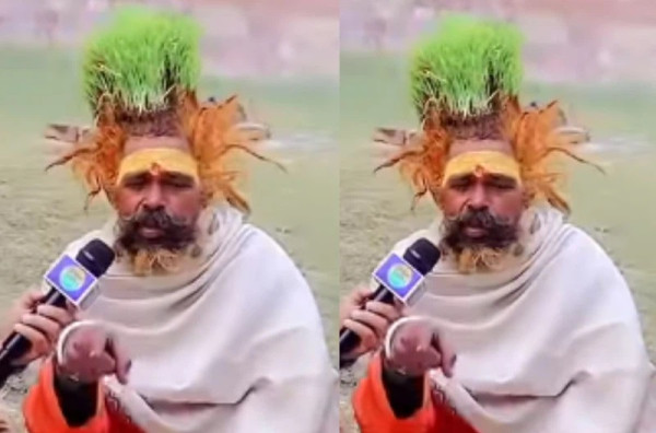 Viral! Pria India Tanam Padi di Kepala, Bisa Dimakan