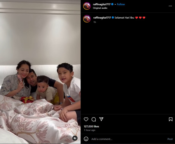 Nagita Slavina Dapat Kejutan Romantis dari Raffi Ahmad dan Anak di Hari Ibu