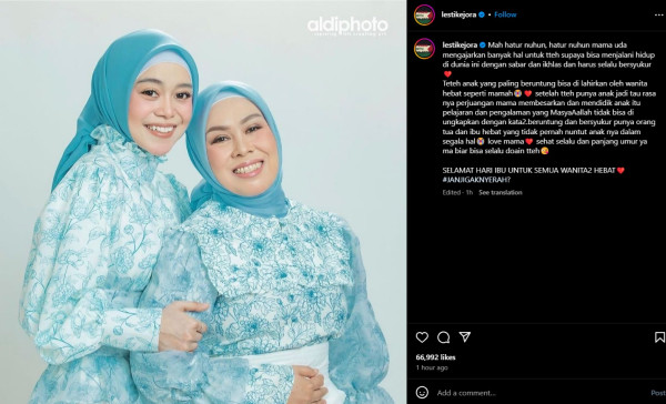 Pesan Haru Lesti Kejora di Hari Ibu untuk sang Mama: Hatur Nuhun Mengajarkan Banyak Hal