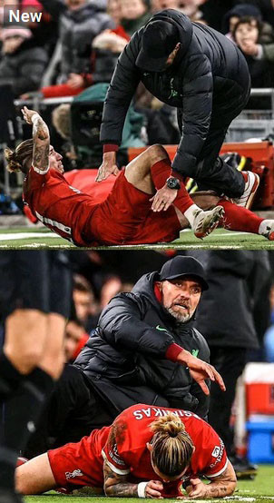 Juergen Klopp Lolos dari Cedera usai Diseruduk Kostas Tsimikas