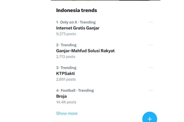 Internet Gratis Ganjar dan KTPSakti Trending, Netizen: Ganjar-Mahfud Solusi Rakyat