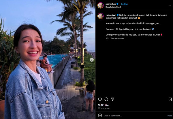 Raline Shah Curhat Kejebak Macet di Bali hingga Ketinggalan Pesawat: ke Bandara 3 Jam