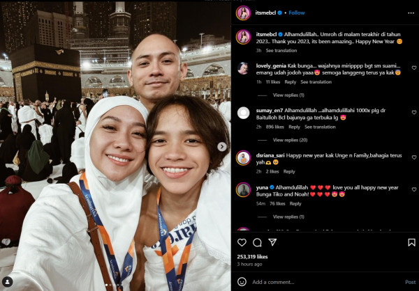 BCL dan Tiko Aryawardhana Sambut Tahun Baru 2024 dengan Ibadah Umrah