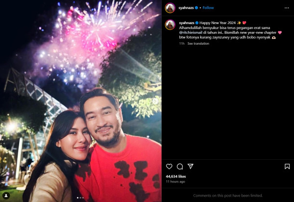 Tutup 2023, Syahnaz Sadiqah Bersyukur Hubungannya dengan Jeje Govinda Semakin Erat