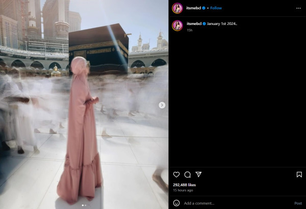 BCL Berhasil Sentuh Kabah saat Umrah Bersama Tiko, Didoakan Istiqomah