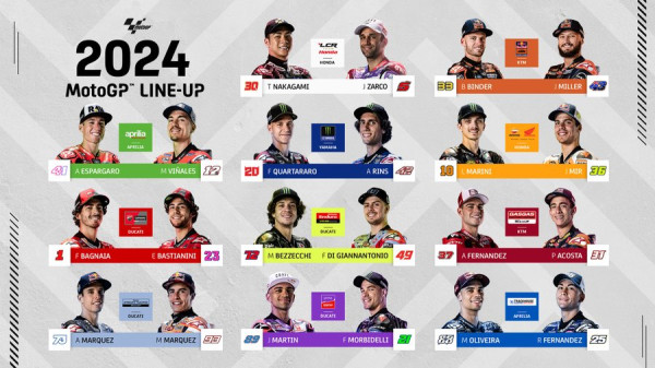 Kalender dan Line Up Pembalap MotoGP 2024: Indonesia Gelar Balapan di September
