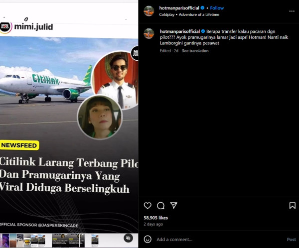 Hotman Paris Tawari Bella Damaika Selingkuhan Suami Pilot Ira Nandha Jadi Aspri