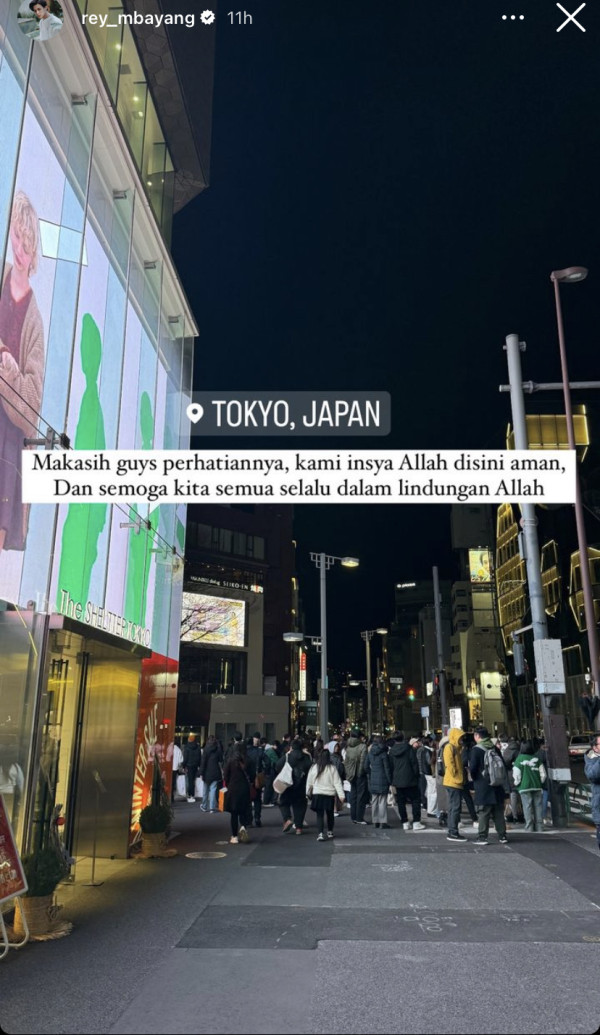 Liburan ke Jepang, Dinda Hauw dan Rey Mbayang Pastikan Kondisinya Aman usai Gempa