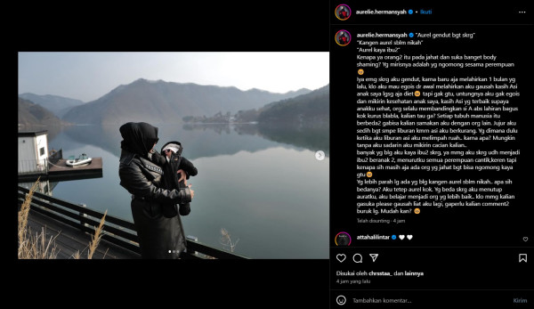 Aurel Hermansyah Ngeluh ASI Sulit Keluar, Stres Akibat Kena Body Shaming