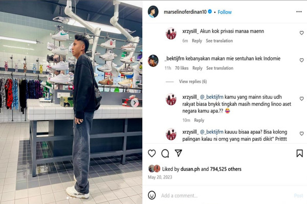 Marselino Ferdinan Tampil Buruk, Netizen: Kebanyakan Makan Mie!