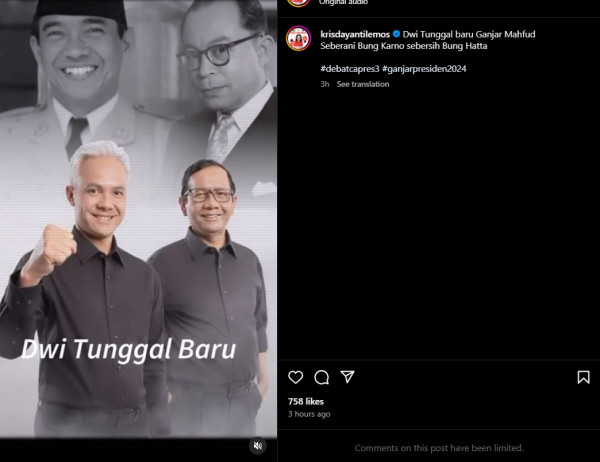 Krisdayanti Yakin Ganjar-Mahfud Bersih Seperti Bung Karno dan Hatta