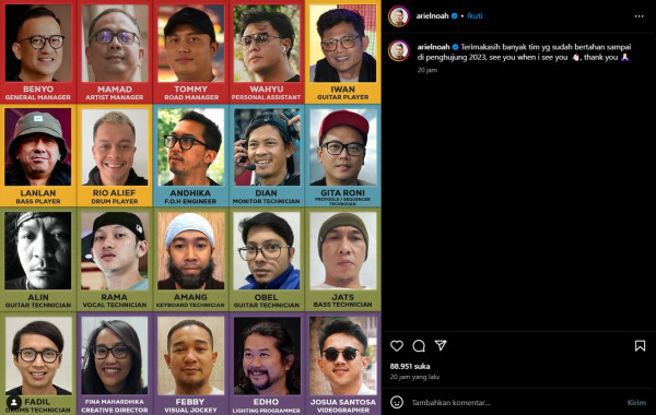 NOAH Umumkan Pamit, Ariel Ucapkan Terima Kasih pada Tim
