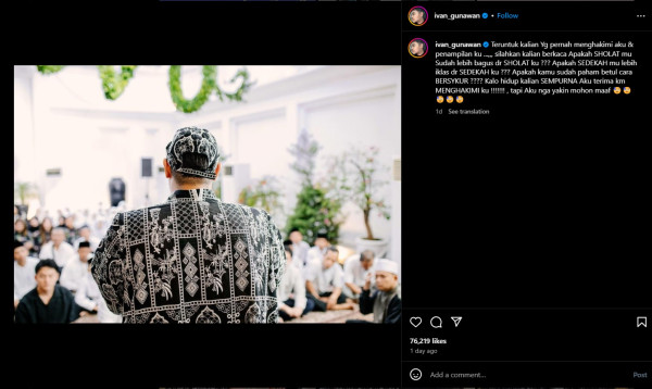 Pesan Ivan Gunawan usai Ditegur KPI: Kalian Menghakimi Aku dan Penampilanku