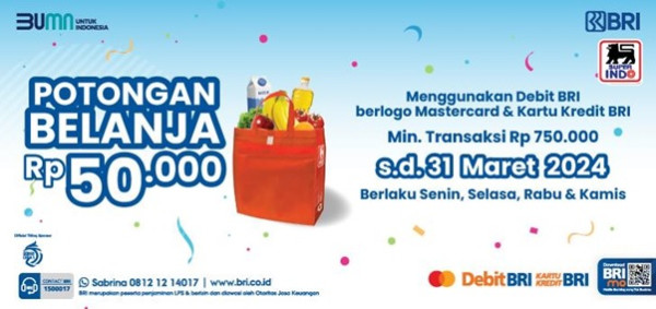 Makin Hemat dan Bikin Happy Belanja di 5 Groceries Store dengan Promo Spesial BRI