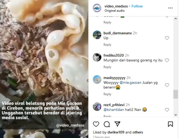Viral Video Belatung pada Mi di Restoran Terkenal di Cirebon, Netizen: Menjijikan
