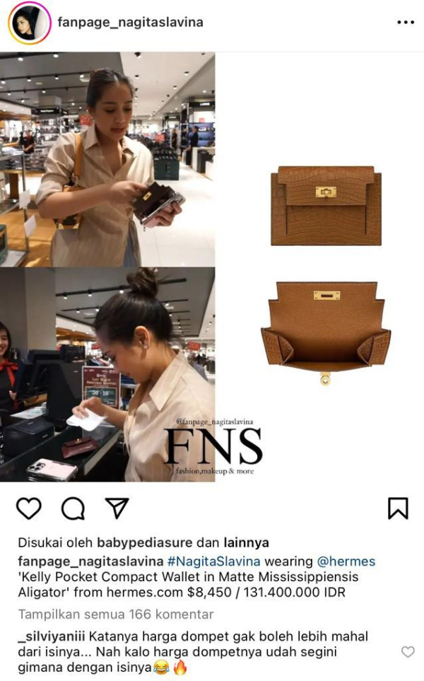 Sultan! Nagita Slavina Pakai Dompet Rp131 Juta, Netizen: Seharga Biaya Makan Setahun